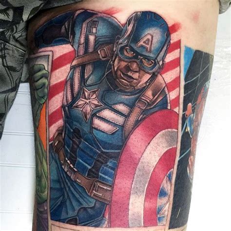 tatuajes del capitan america|Tatuaje capitan america